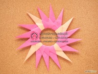 Hướng dẫn gấp giấy origami hình chiếc vòng nhiều cánh