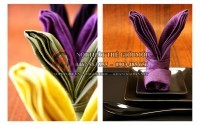 Cách gấp khăn napkin hình tai con thỏ