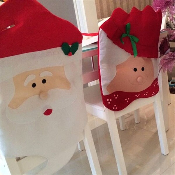 Áo phủ ghế gia đình Noel