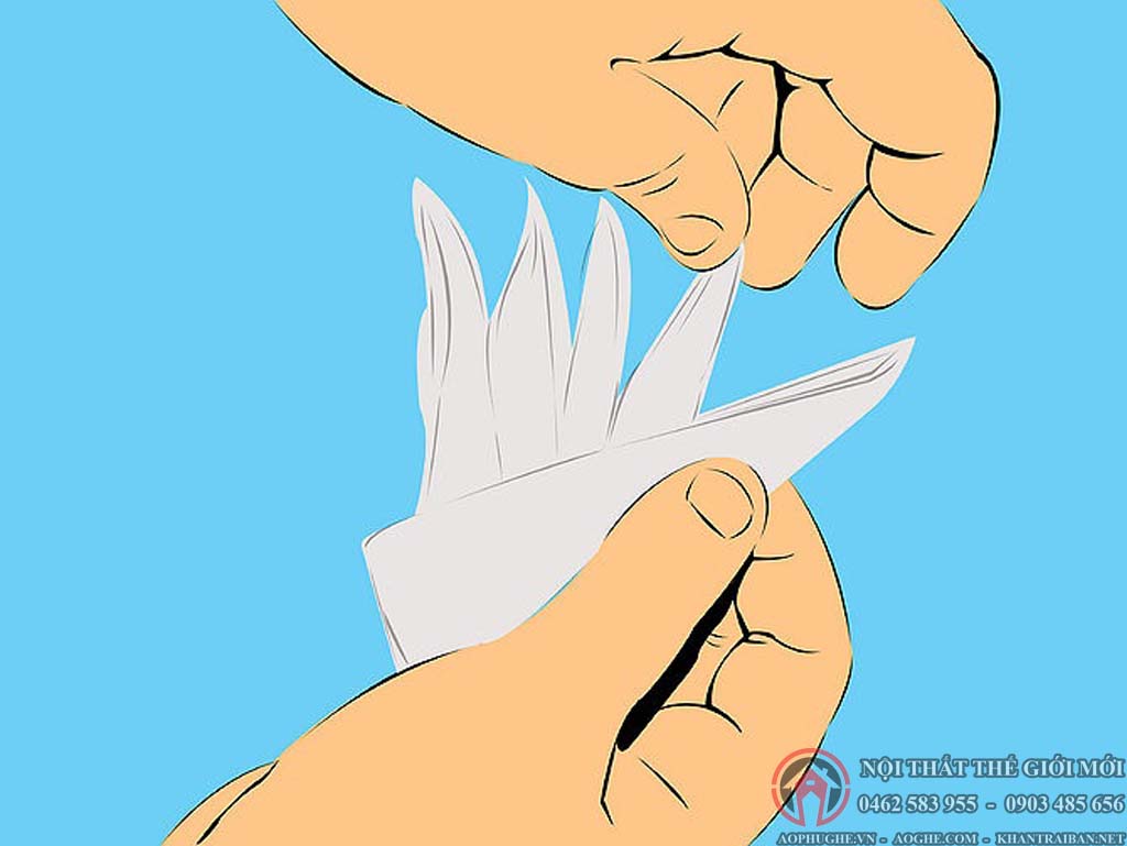 cách gấp khăn ăn - phủ ghế