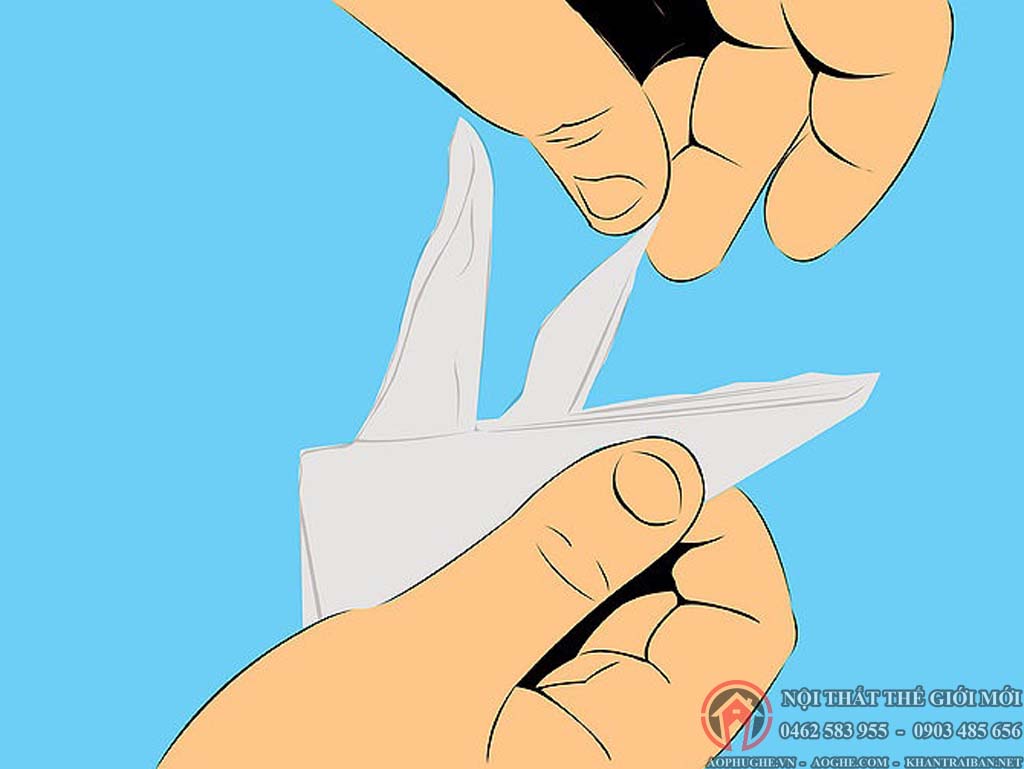 cách gấp khăn ăn - bọc ghế